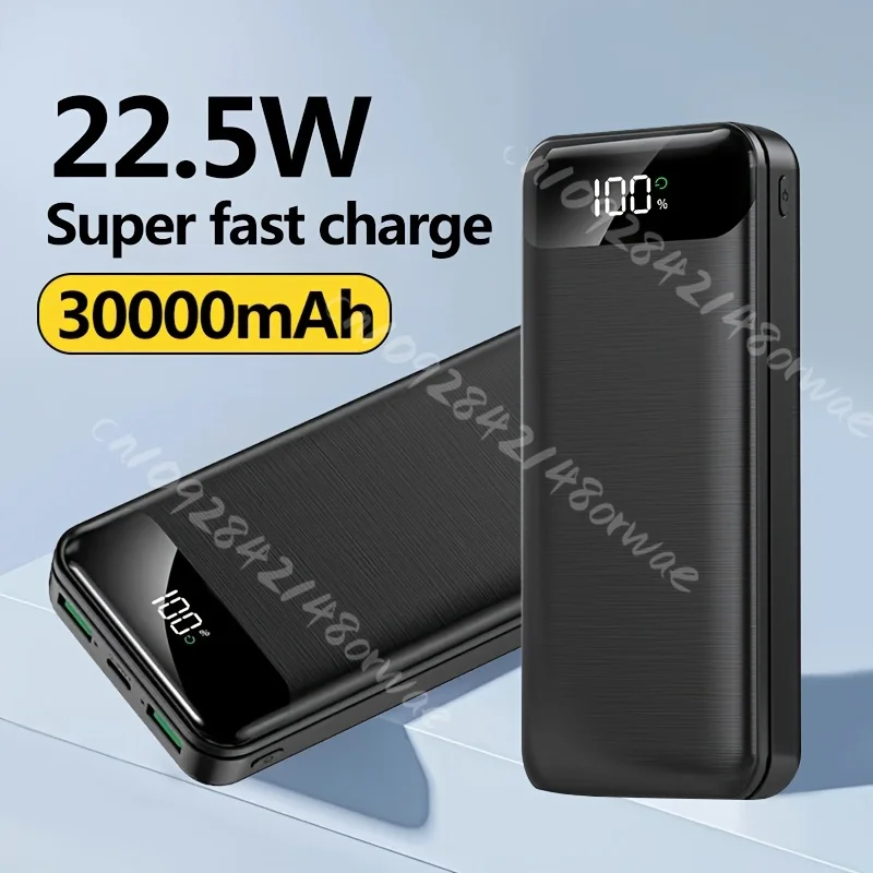 30000mAH Super Fast Charging Portable Power Bank High Capacity Spare Battery for Iphone 16 Samsung Huawei Charger Spare Battery