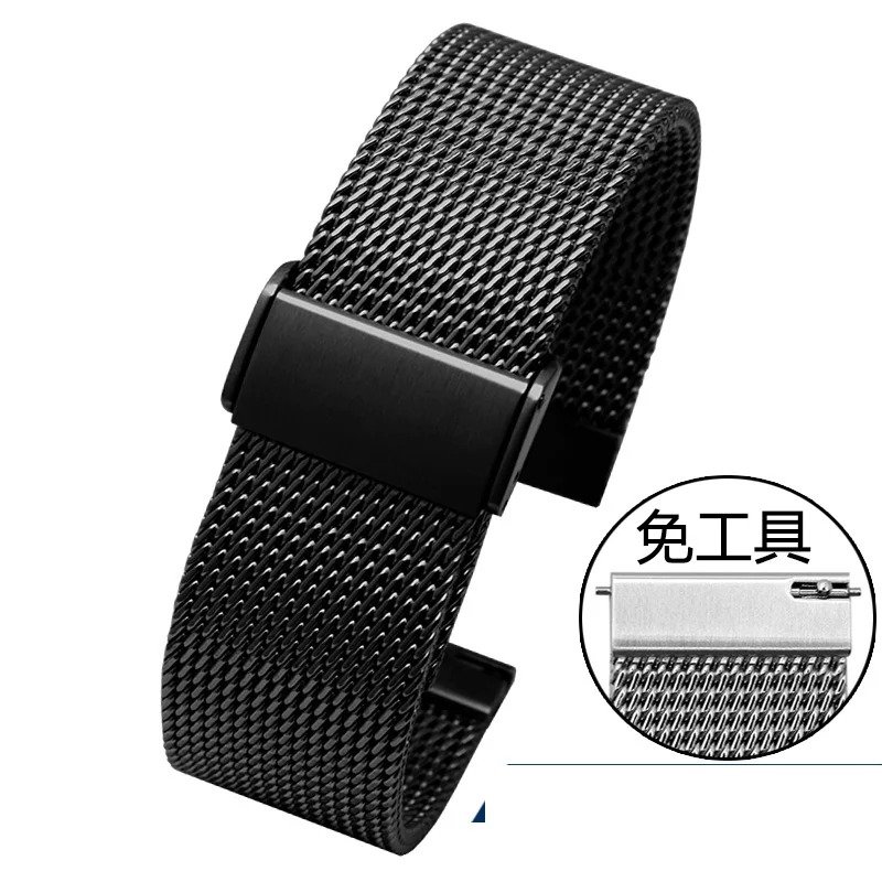 ZETHYDUM 20mm/22mm/24mm Männer Luxus Armband Edelstahl Shark Mesh Strap Für Seiko Breitling Omega panerai Tauchen Armband 7