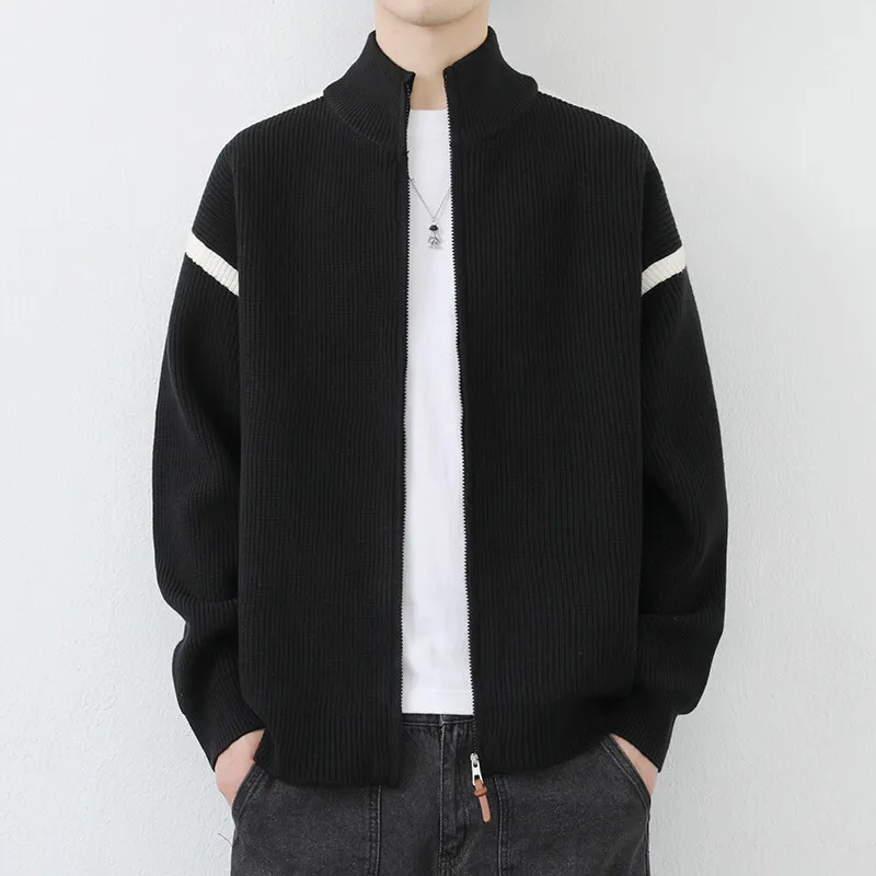 

Men's New High-neck Cardigan Long-sleeved Men's Knitwear Jacket Latest Model Sweater Jacket Trend Men's Casual Cardigan