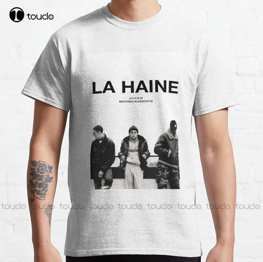 La Haine Poster Film Movie movie film la haine french hate Classic T-Shirt vintage t shirts Custom aldult Teen unisex xs-5xl