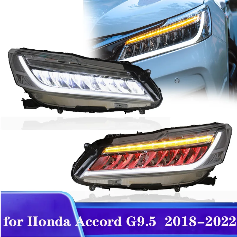 

Car styling Headlights For Honda Accord 9.5 2016-2017 to high style full LED Assembly Upgrade Projector Lens Accessories Kit