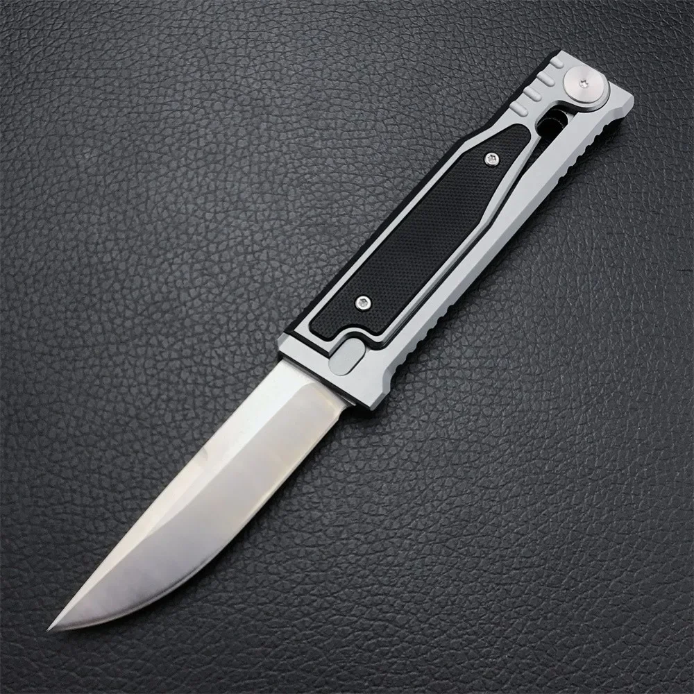 New outdoor tactical folding knife D2 blade G10 handle auxiliary opening and closing small pocket knife jungle hunting EDC men's