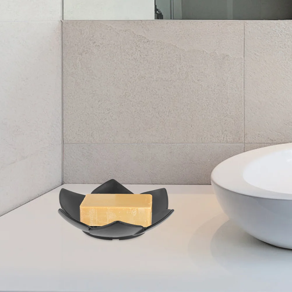 

2pcs Silicone Soap Holder Self-Draining Bathroom Shower Tray Kitchen Sink Organizer Multifunctional Soap Storage Container