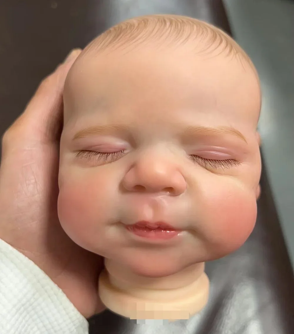 19inch Already Painted Reborn Doll Kits Pascale Sleeping Baby 3D Painting Skin with Visible Veins Cloth Body and Eyes Included