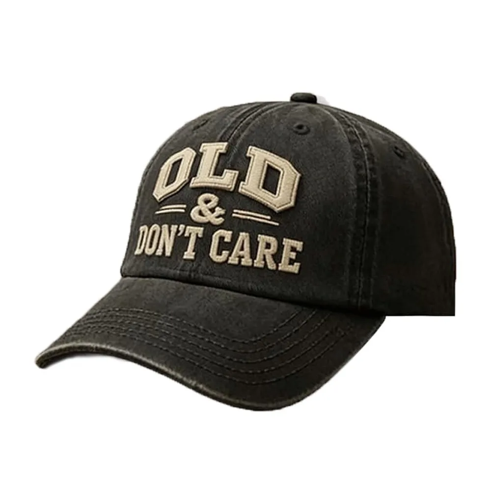 

Новая дизайнерская кепка унисекс из стираного хлопкового твила, дышащая, прочная, с эффектом потертости, винтажная, с вышивкой, в стиле OLD & DON'T CARE