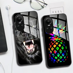 For OPPO Reno10 5G Case Tempered Glass Case on For OPPO Reno 10 Pro 5G Cover For Reno 10 Pro Cases Hard Phone Cover Fundas Coque