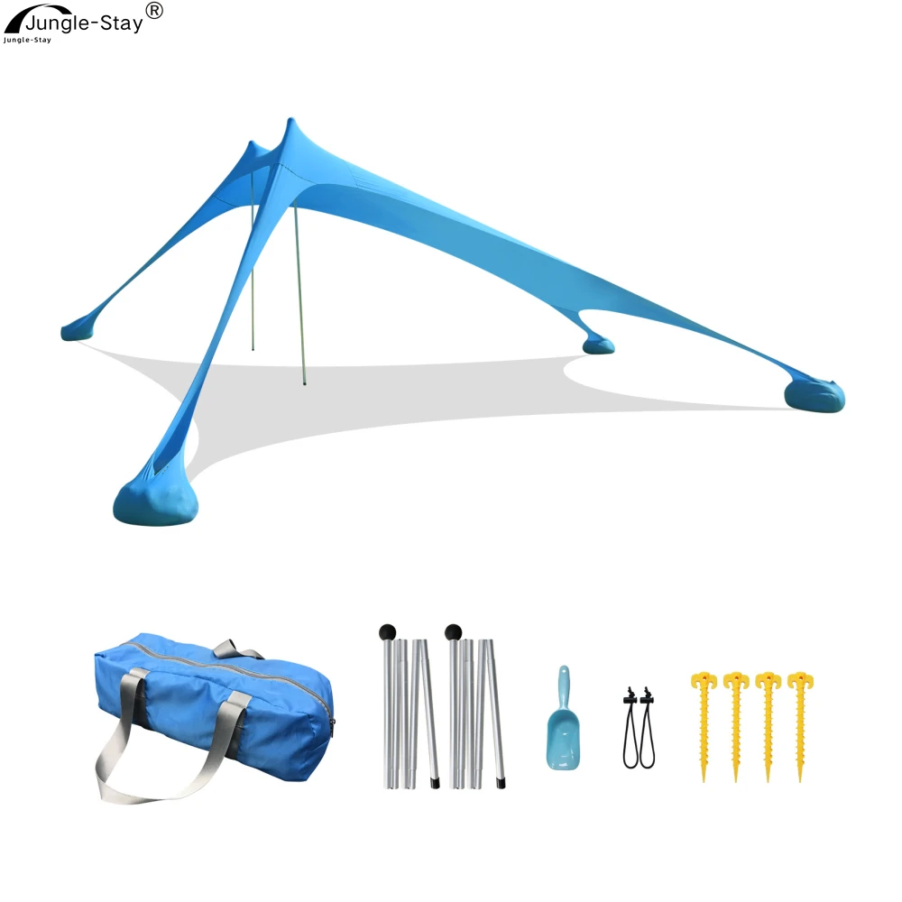 Beach Sunshade Canopy With Sandbag Canopy Sunshade Film Beach Umbrella Summer Sun Protection Vertical Awning Tarp Nature Hike