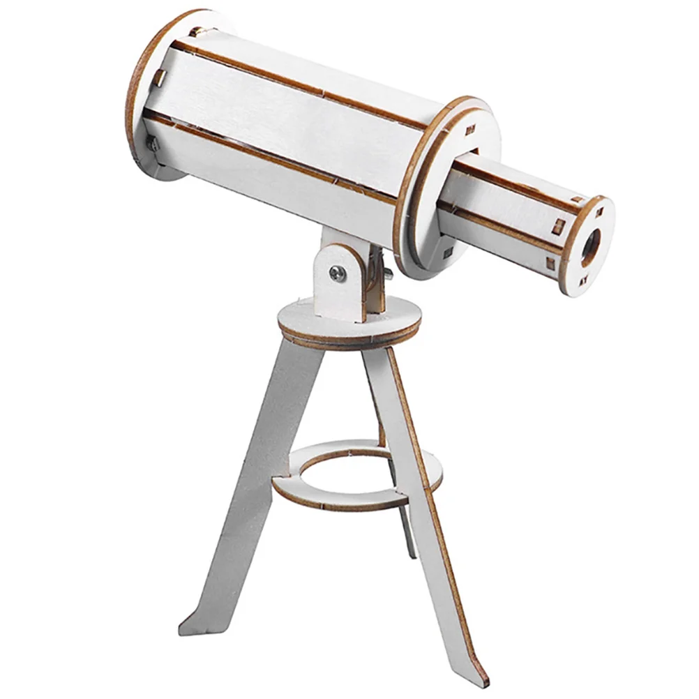 تلسكوب خشبي DIY للأطفال مجموعة العلوم التعليمية مجموعة بناء الحرف اليدوية تلهم الفضول ومهارات المراقبة في #5