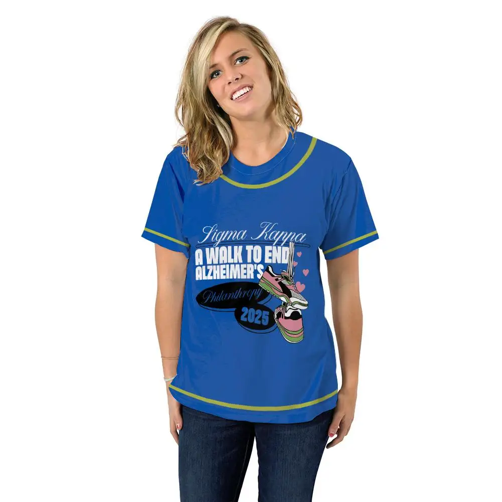 الزهايمر الخيرية المشي التذكاري تي شيرت ثلاثية الأبعاد طباعة الجرافيك قصيرة الأكمام تيز في الهواء الطلق الركض اللياقة البدنية للجنسين تنفس القمم #4