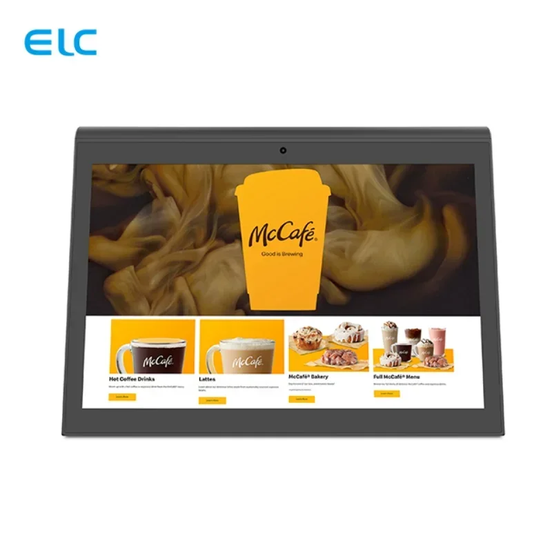 Display de menu digital de tela dupla face, 10.1 ", Android 8.1, Rk3288, Tablet publicitário para caixa