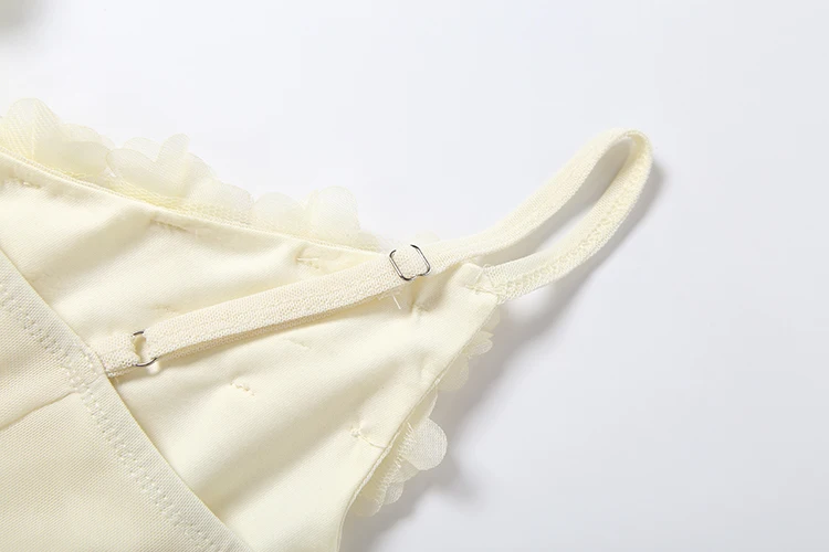 Weird Puss 3D-Blumen-Maxikleid, Body, Damen, durchsichtiger Saum, tiefer Ausschnitt, ärmellos, figurbetont, sexy, modisch, für Partys, klassische Kleider – Detail 8