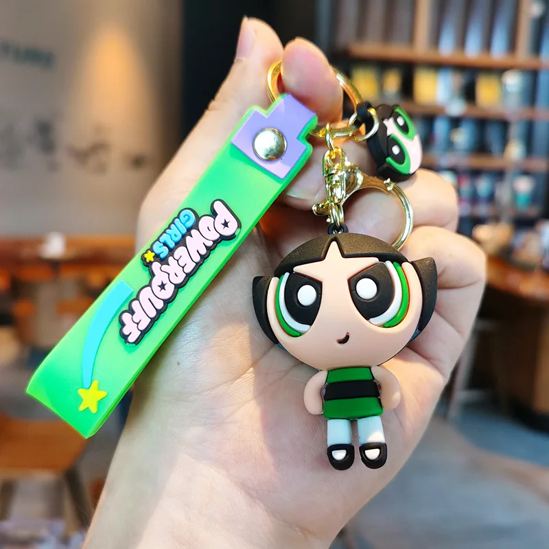 موسم Powerpuff Girls، مناسب لكل من الرجال والنساء، يتميز بحقائب الظهر وسلاسل المفاتيح الدمية وديكورات السيارة وهدايا عيد الميلاد