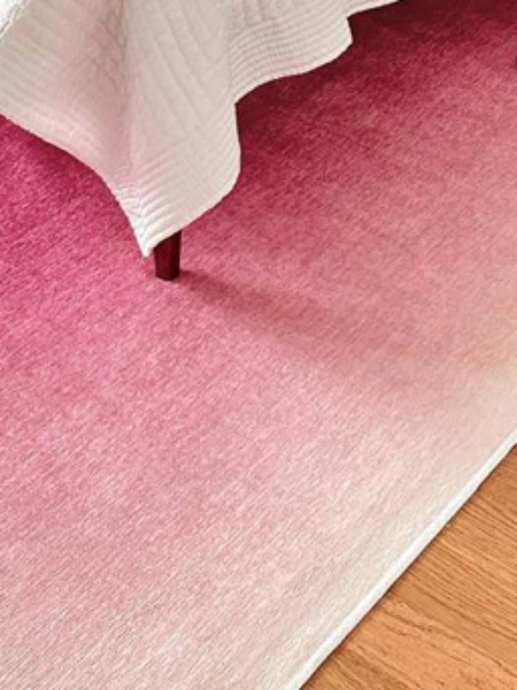 Gradient Pink Art Carpet Luxurious Large-area Living Room Decoration Carpets Comfortable Refreshing Bedroom Rug Balcony Rugs 양탄자