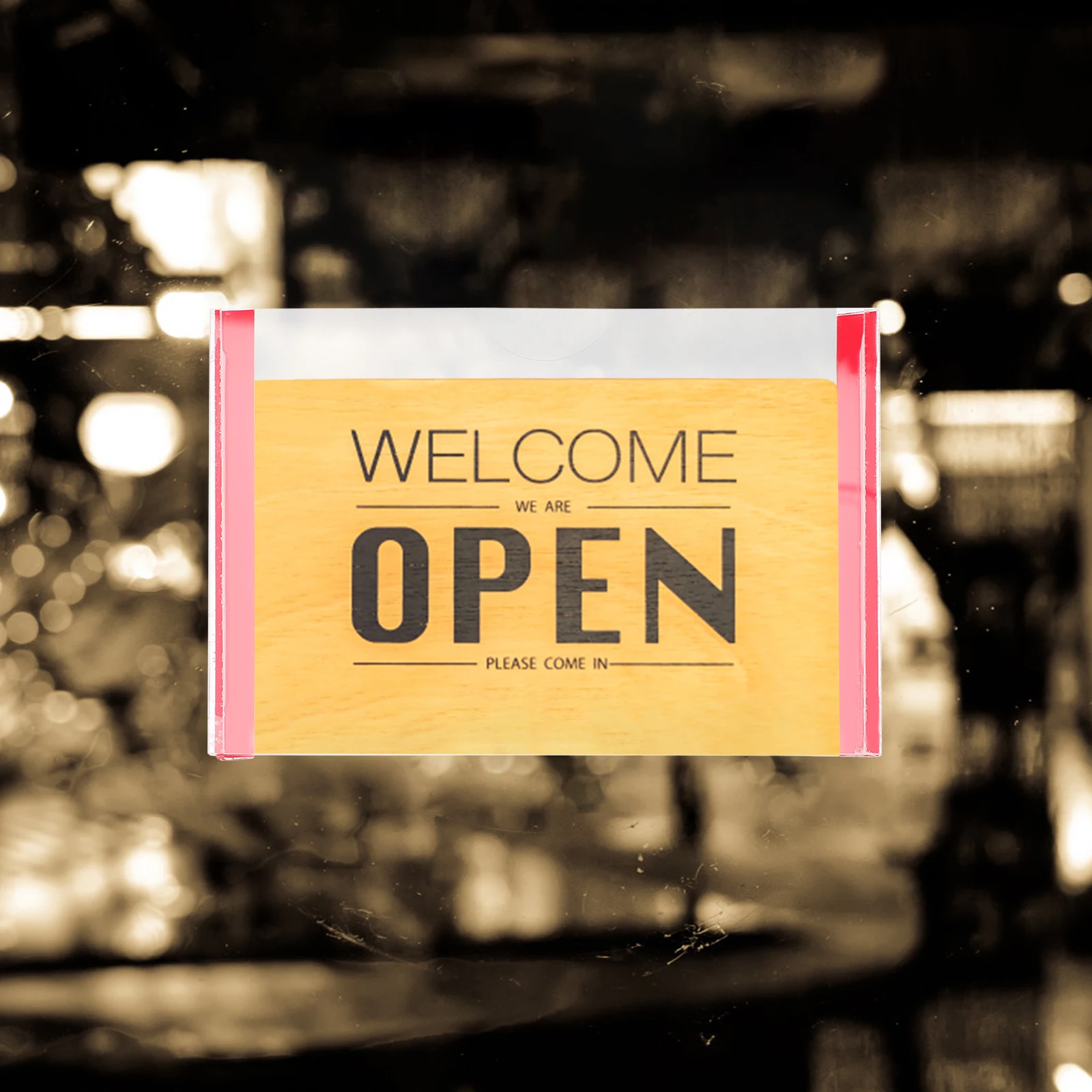 

4 pcs Clear Acrylic Door Sign Holders Transparent Frames for Office Classroom House Numbers Name Plates Display Wall Art Photos