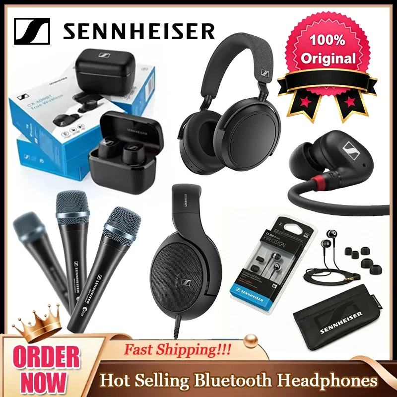

Беспроводные Bluetooth-наушники Sennheiser HD206, IE900, спортивные наушники HD400S, HIFI-наушники с высоким разрешением, шумоподавлением и оригинальным микрофоном