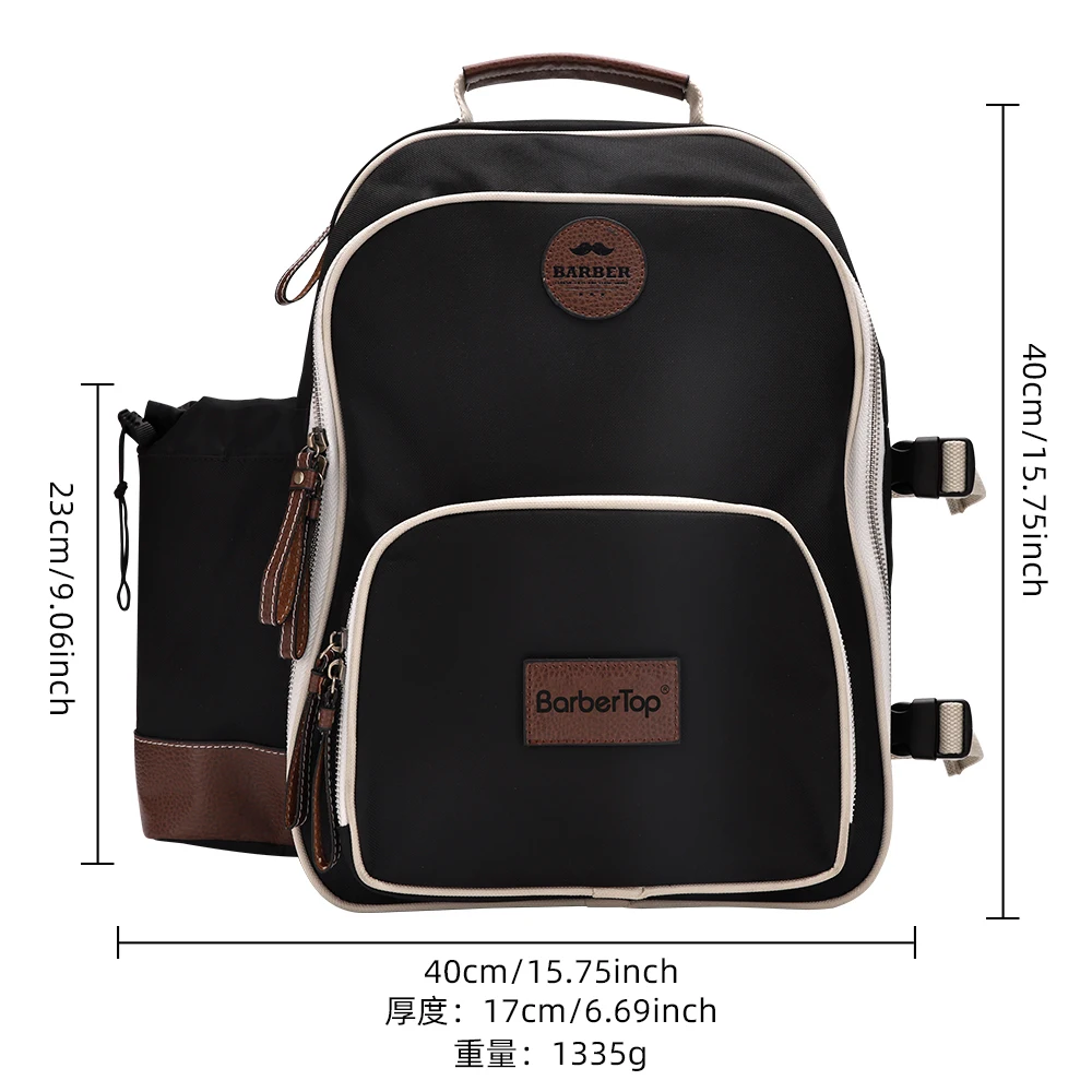 Barber Backpack Portable Travel Backpack Multifunction Storage Bag Salon Carrying Case for Barber Styling Makeup Tools