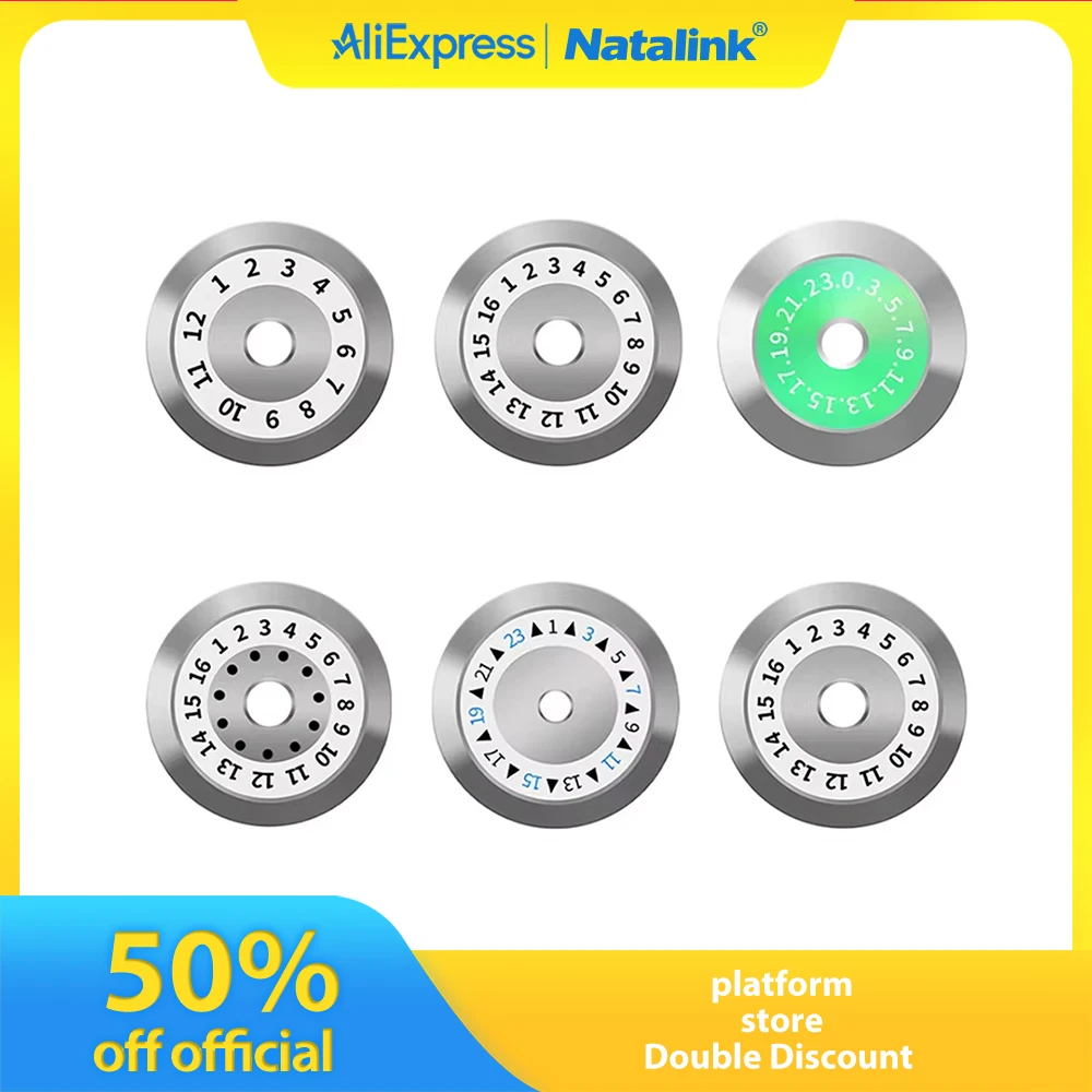 Natalink Optical Fiber Cutter Blade Fiber Cutting Tool Spare Parts Diameter 20-22mm and 12/16/24 Surface Tungsten steel Blade