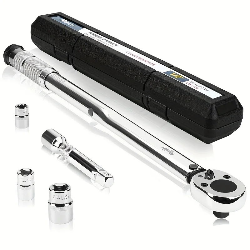 

1/4 3/8 1/2 Inch Square Drive Torque Wrench 5-210Nm Two Way Adjustable Ratchet High Accuracy Repair Hand Tool