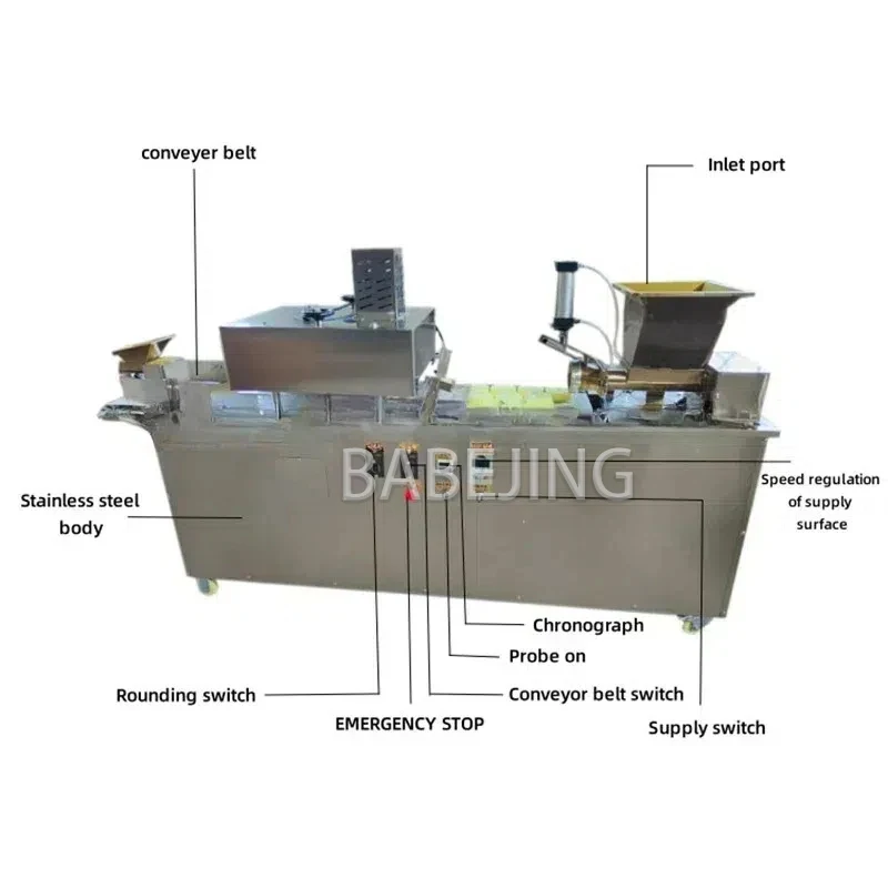 Полностью автоматическая машина для резки теста 110 В 220 В, коммерческая машина для раскатки теста из нержавеющей стали