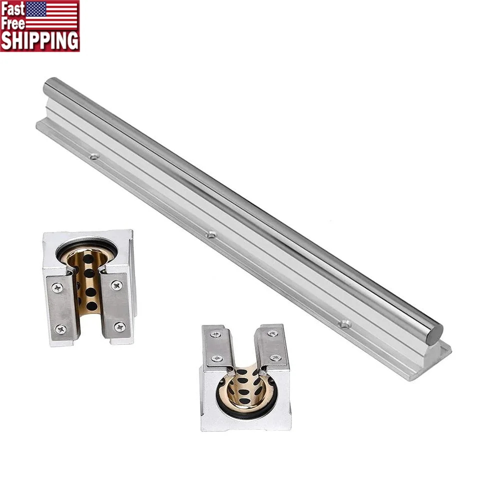 

SBR20 Linear Rail Kit 1000mm Heavy Duty Carbon Steel Guide Shaft Self-Lubricating Slider Blocks Precision Motion System