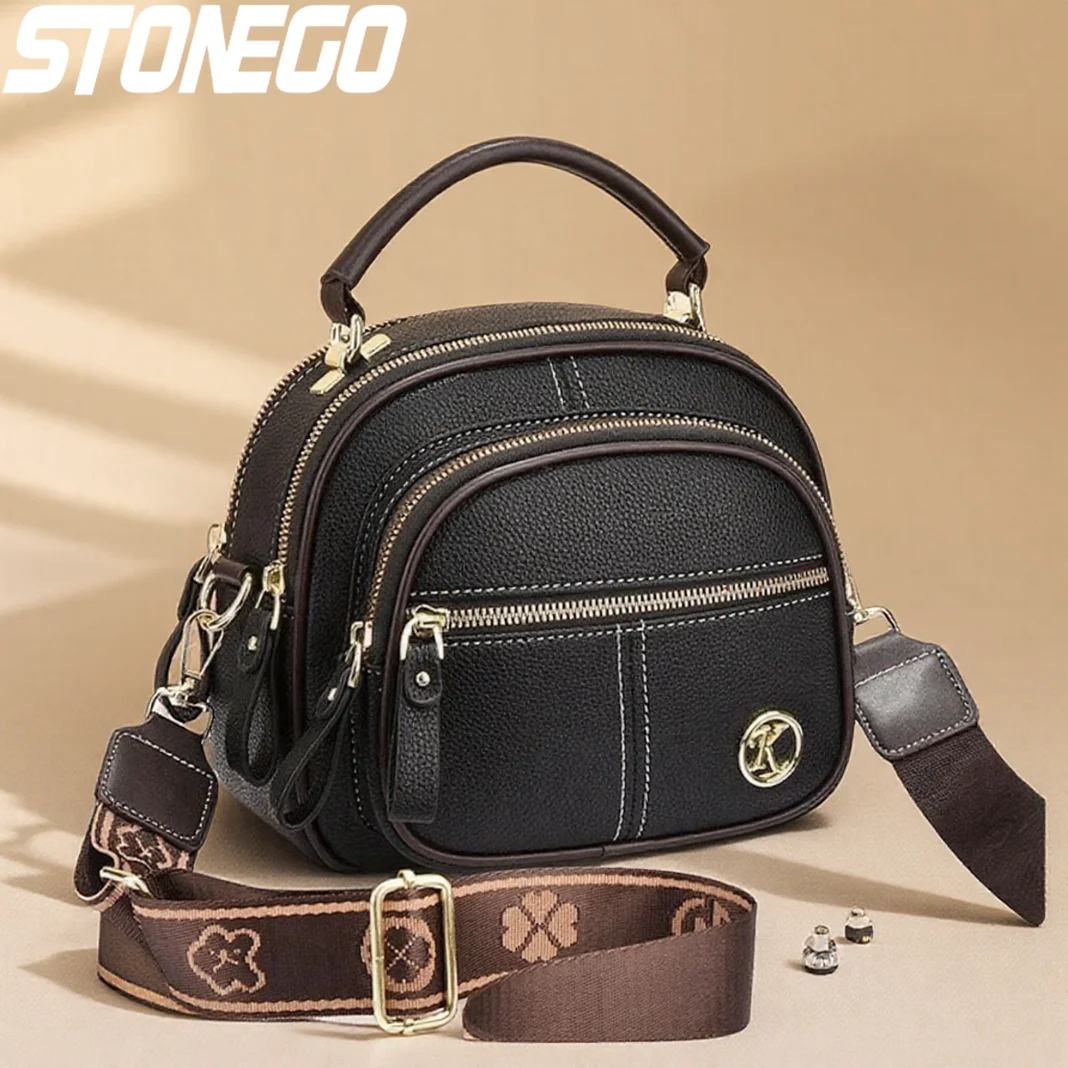 

Women's Fashion PU Leather Crossbody Bag Multilayer Compact Casual Shoulder Bag Handbag Wallet