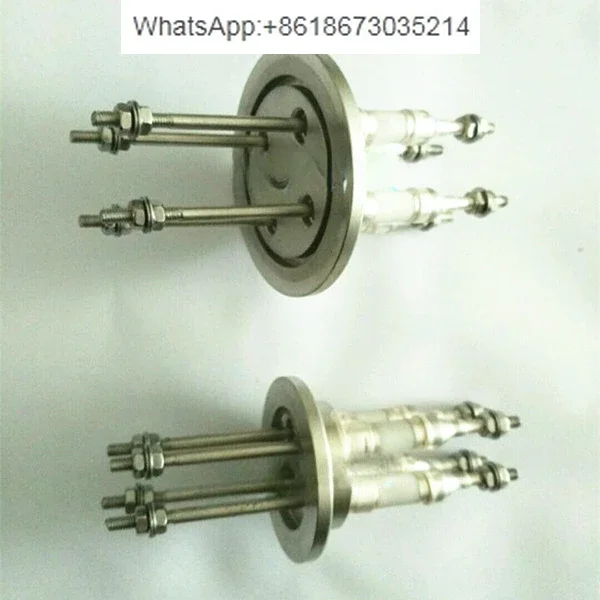 Vacuum KF Electrode Flange, Vacuum Conductor Ceramic Wiring Lead Insulation Seal KF16 25 40 50