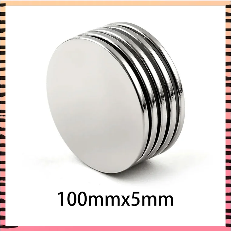 

100x5mm 100x10mm N35 Big Disc Search Magnet Bulk Round Super Strong Powerful Magnets Rare Earth Neodymium Magnet Disc