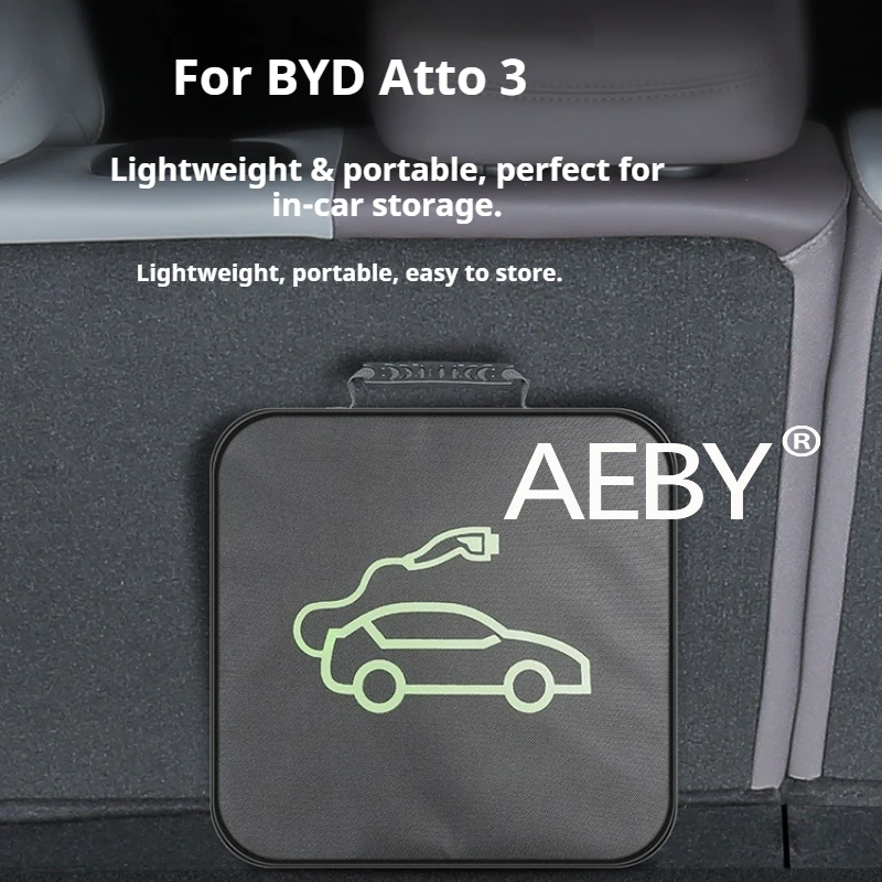 

AEBY For BYD Atto 3 Smart Driving Edition 2025 Electric Vehicle Charging Accessories,Charging Cable Organizer Box,Storage Bag