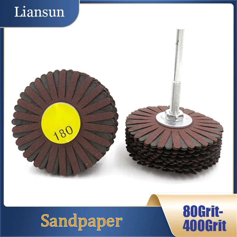 

Handle-Attached Sanding Pad with Sandpaper Heads 80-400Grit Specialized for Sanding and Polishing Wood Carvings and Furniture