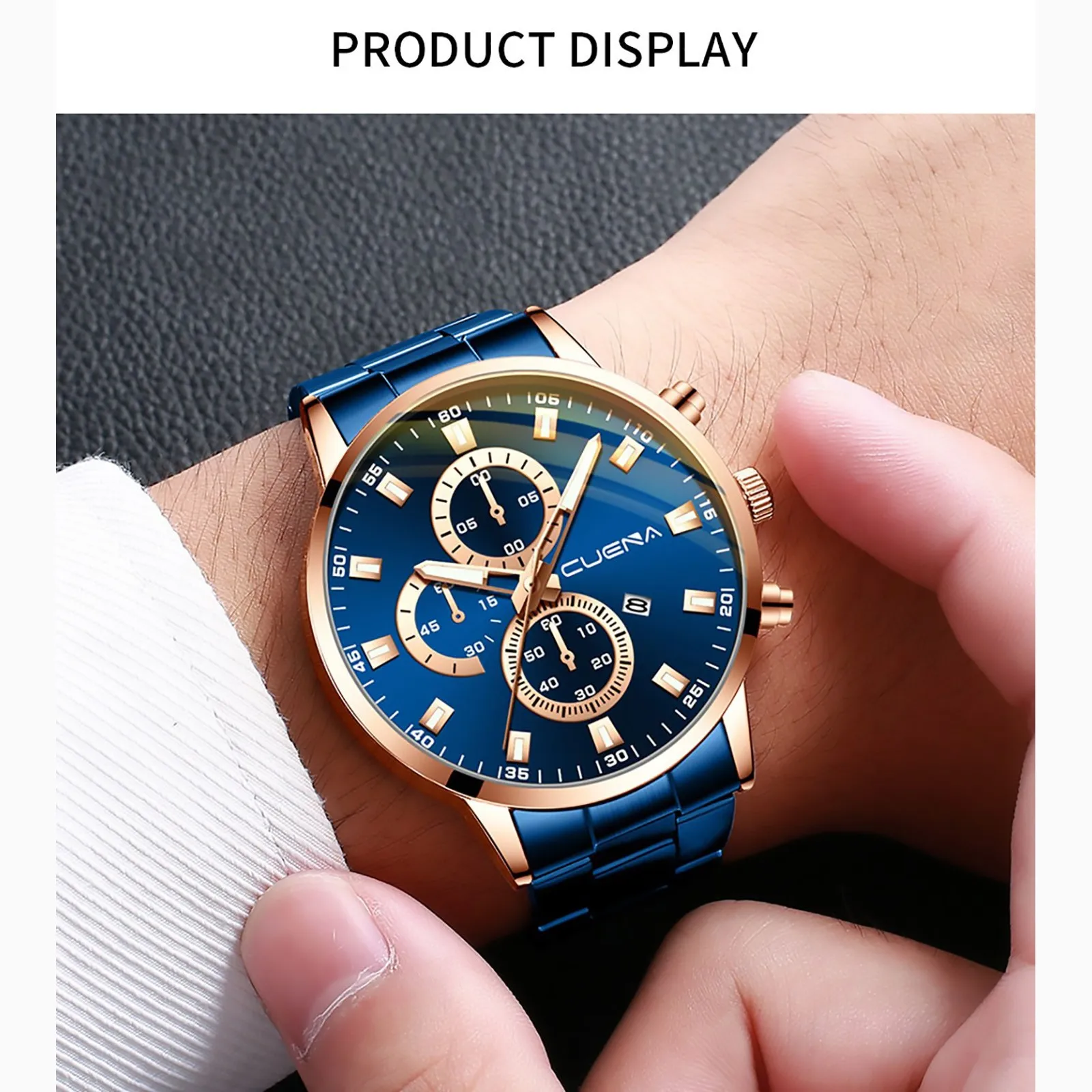 Top Brand Men Watch Stainless Steel Top Quailty Luxury Push Button Hidden Clasp Waterproof Luminous Date Week Sport Wrist Watch