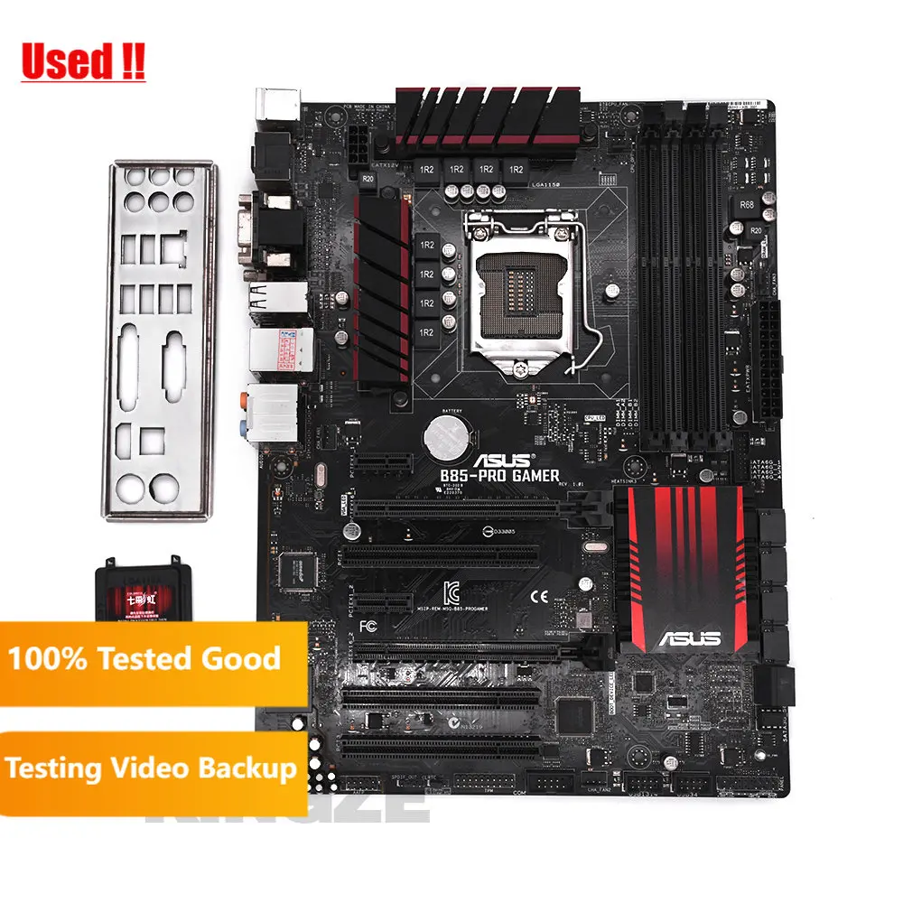 Original Asus B85-PRO GAMER Desktop Motherboard B85 Socket LGA 1150 i7 i5 i3 DDR3 32G SATA3 USB3.0 ATX 100%