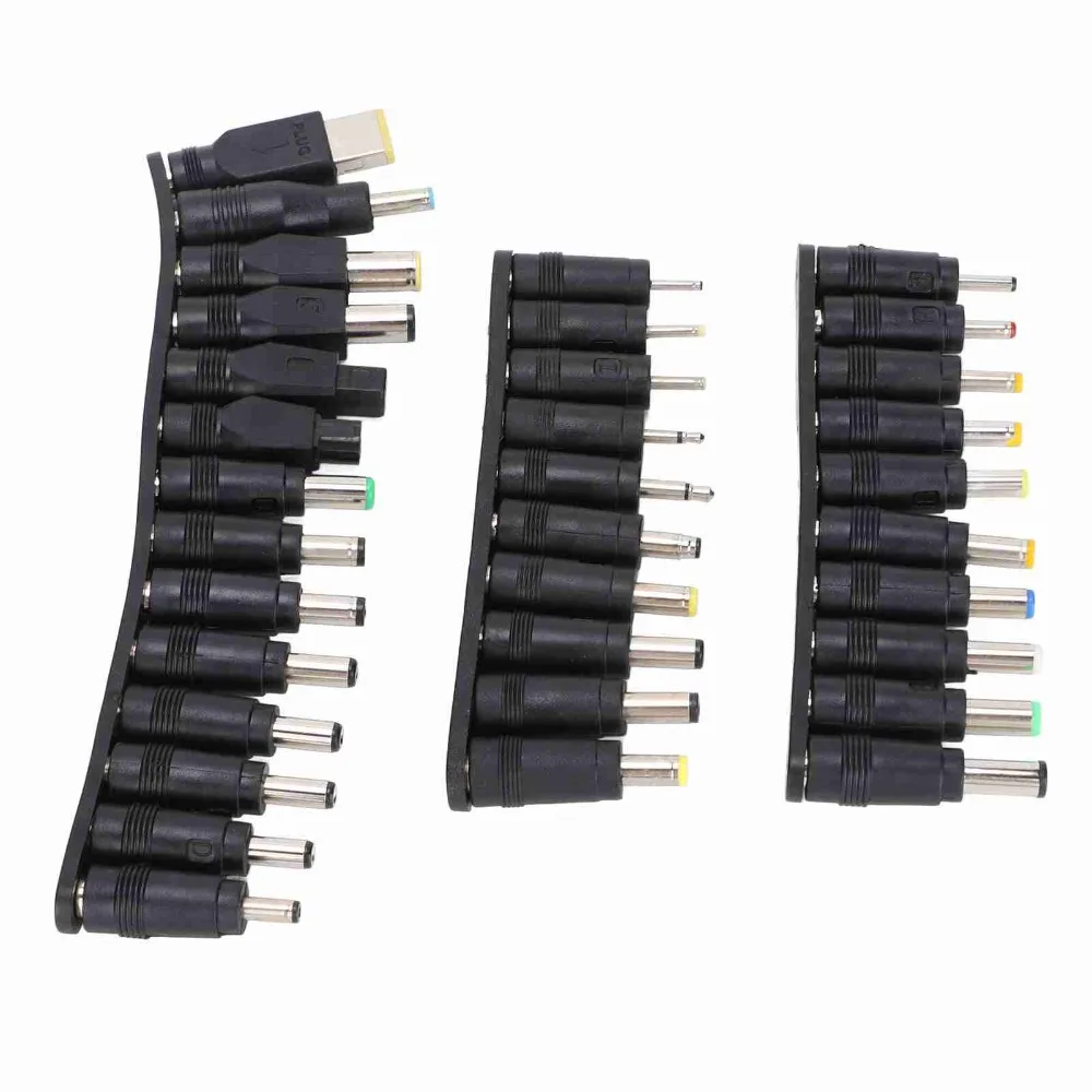 34PCS Multi-Purpose 5.5mmx2.1mm DC Power Plugs Universal Practical DC Connectors Plug Kit Power Connector Adapter Laptop Power