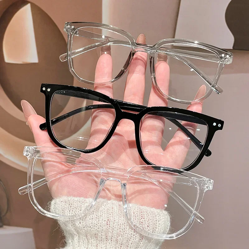 1/3 Pcs Transparent Computer Glasses Frame Women Men Anti Blue Light Square Eyewear Blocking Glasses Optical Spectacle Eyeglass