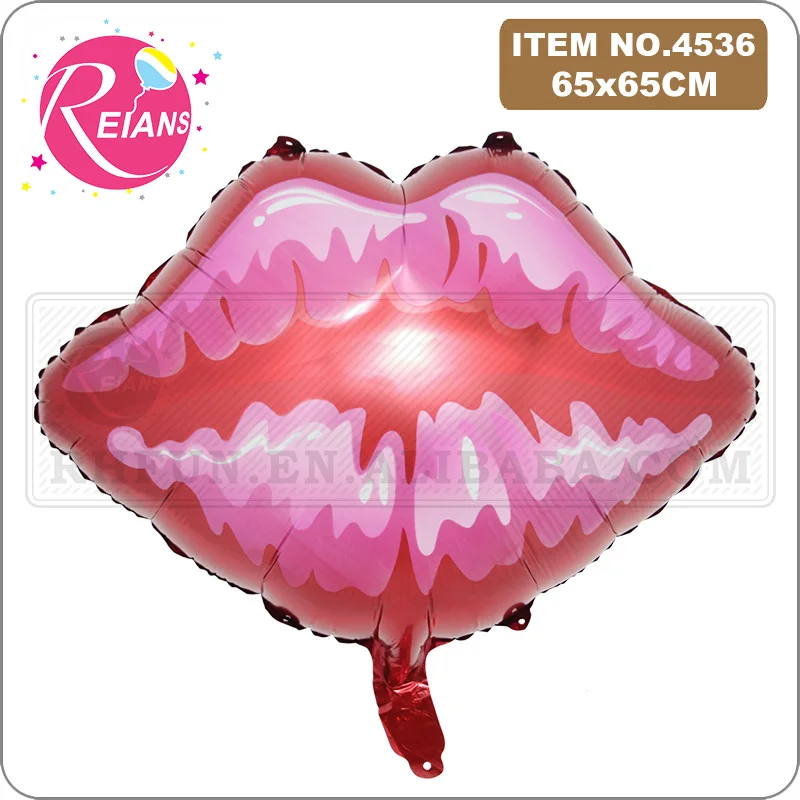 Giant Lipstick Bridal Shower Foil Balloons Kiss Me Mouth lip Wedding Helium Balls Spa Party Decorations Adult air globos toys