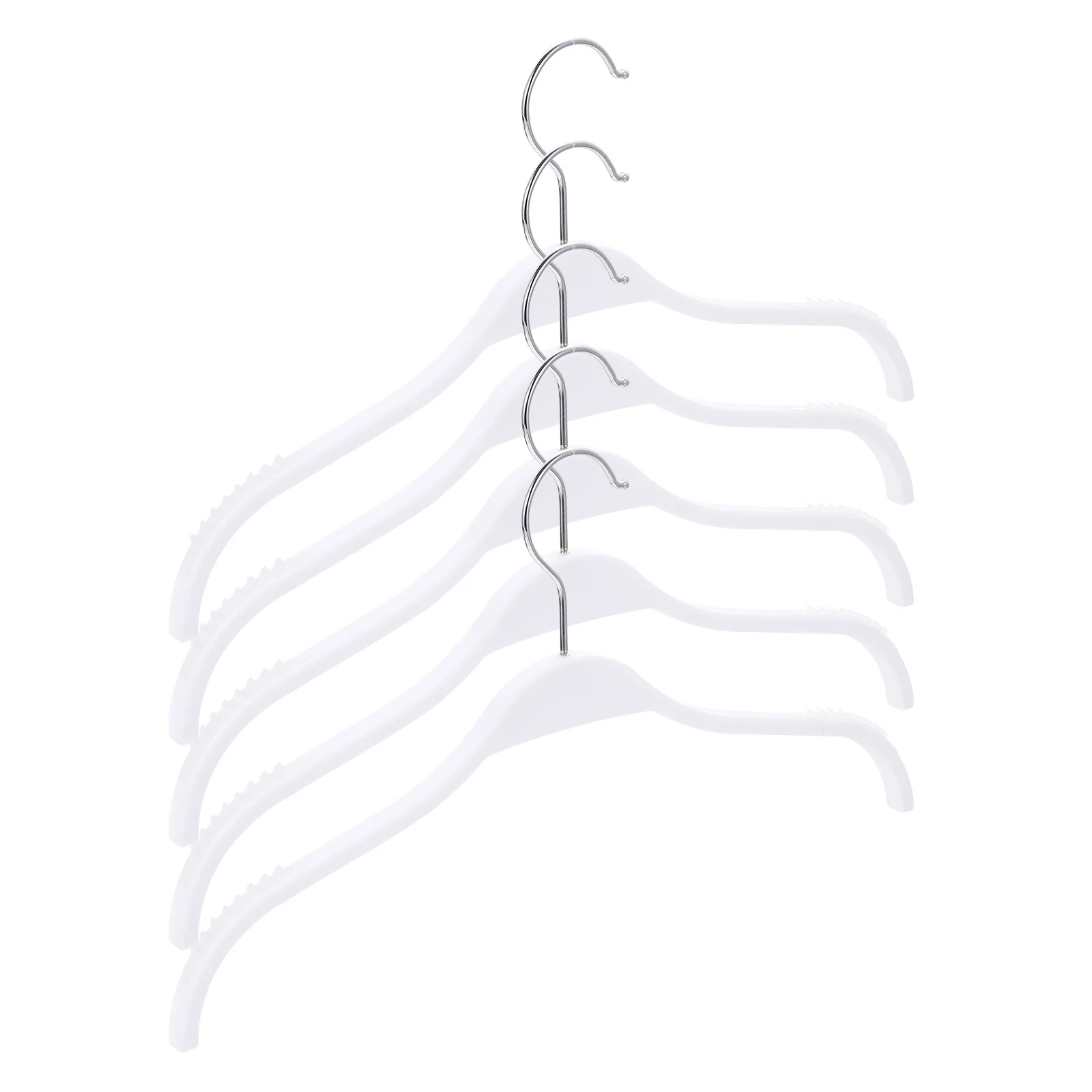 

5Pcs Non-Slip Clothes Hangers Heavy Duty Plastic Household Coat Hangers Wardrobe Storage Organizer Coat Hanger