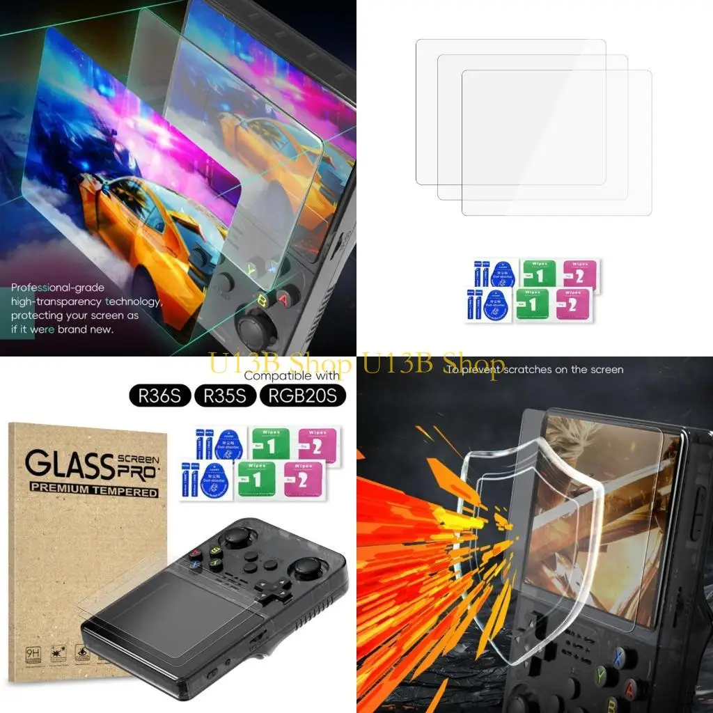U13B Game Consoles Tempered Glass Film Covers Screen Protector for R36S/R35S/RGB20S