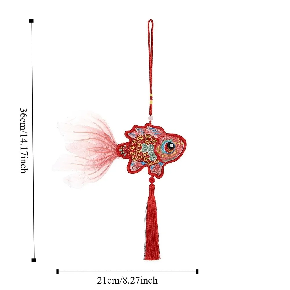 ذهبية السنة الجديدة كوي الأسماك الديكور حسن الحظ شرابة الصينية التقليدية قلادة حسن الحظ أطيب التمنيات