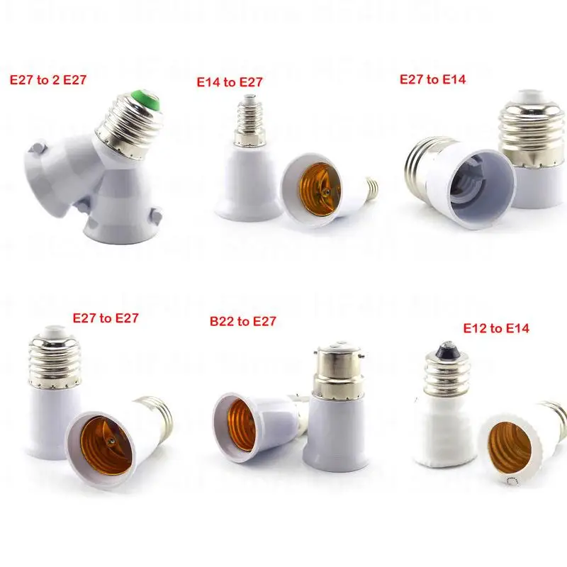 

GU10 G9 B22 E27 E14 E12 Led Lamp Bulb Base Conversion Holder Converter Socket Adapter Fireproof Material For Home Light B4