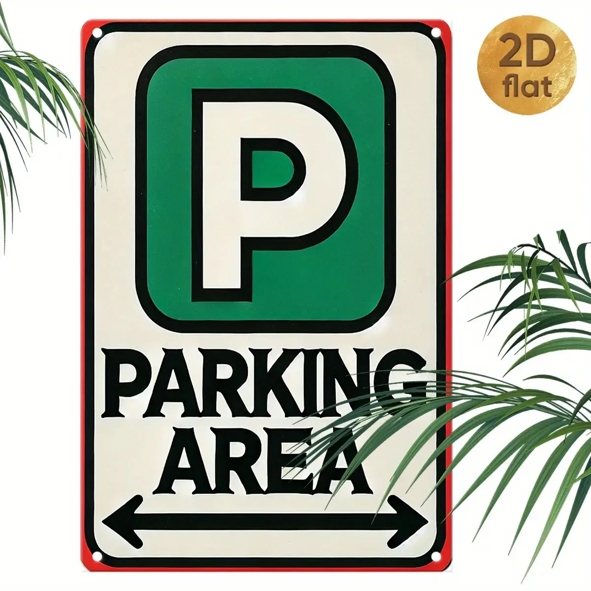8x12 Inch Vintage Parking Arrow Metal Tin Sign, Rustic Wall Decor for Home, Bar, Man Cave or Pub