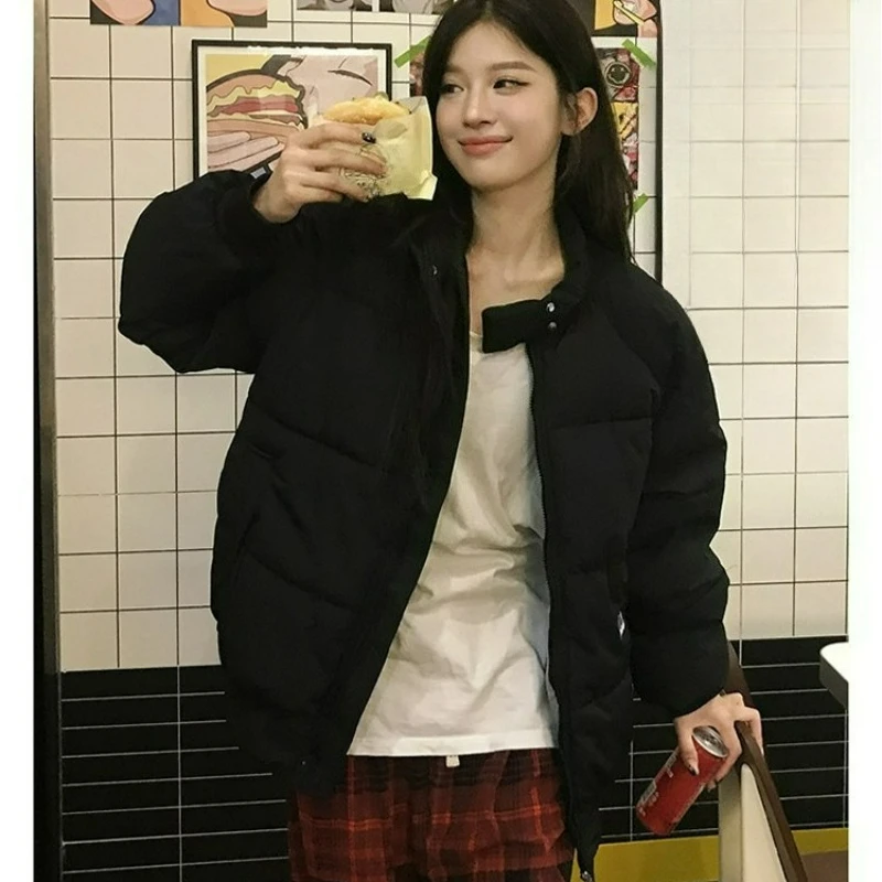 

Cotton-padded Coat Women in Winter 2026 New Stand-up Collar Korean Style Loose Short Down Cotton-padded outerwear Short Students