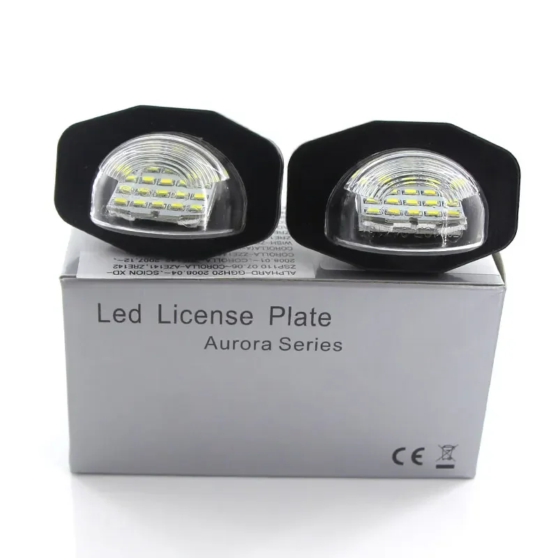 2X canbus 자동차 LED 번호판 조명 12V LED 번호판 램프, 토요타 코롤라 아우리스 알파 시에나 위시 자제 XB XD 어반