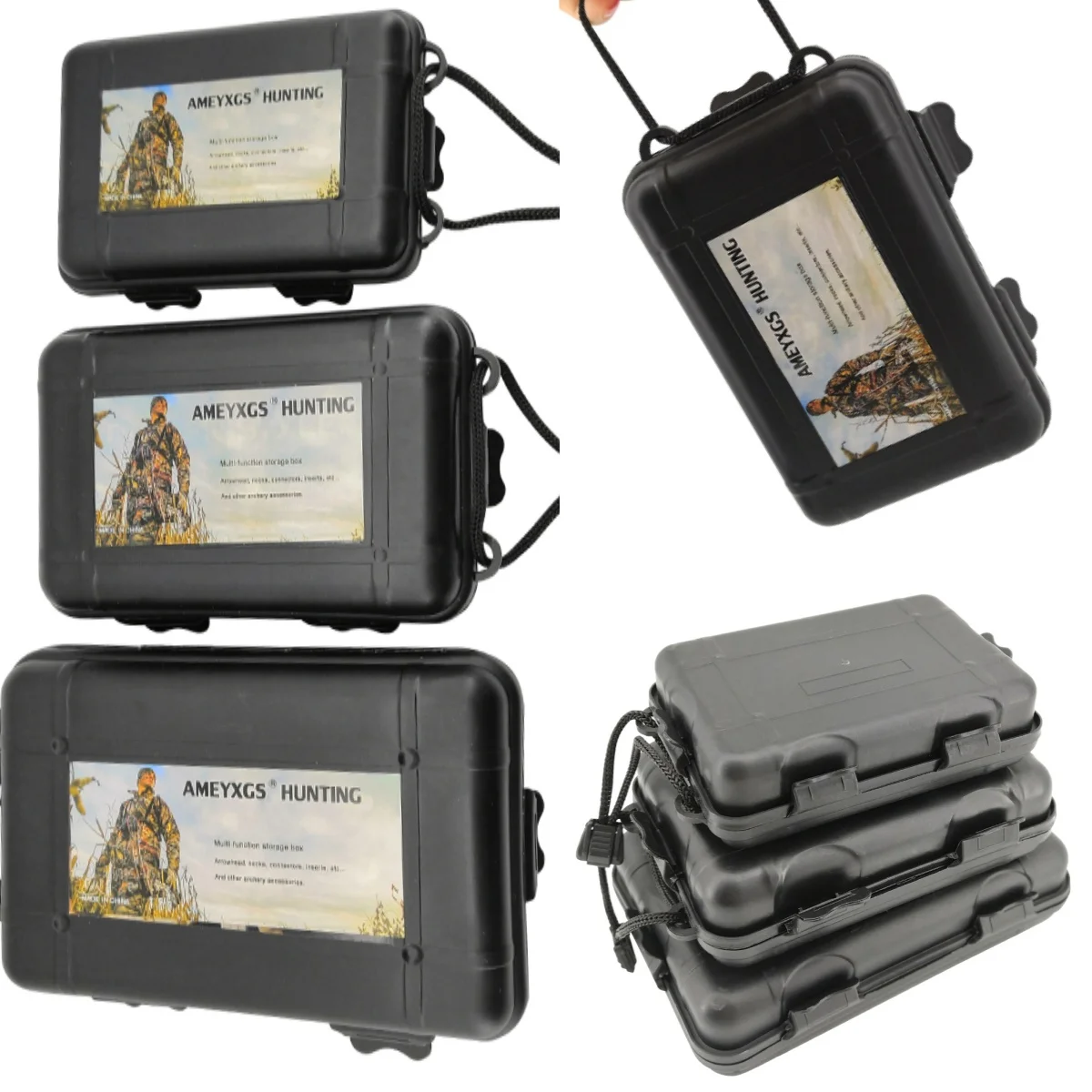 

1pc Archery Arrowheads Portable Storage Box S/M/L Size Broadhead Protector Case Sponge Point for Outdoor Hunting Traget Box