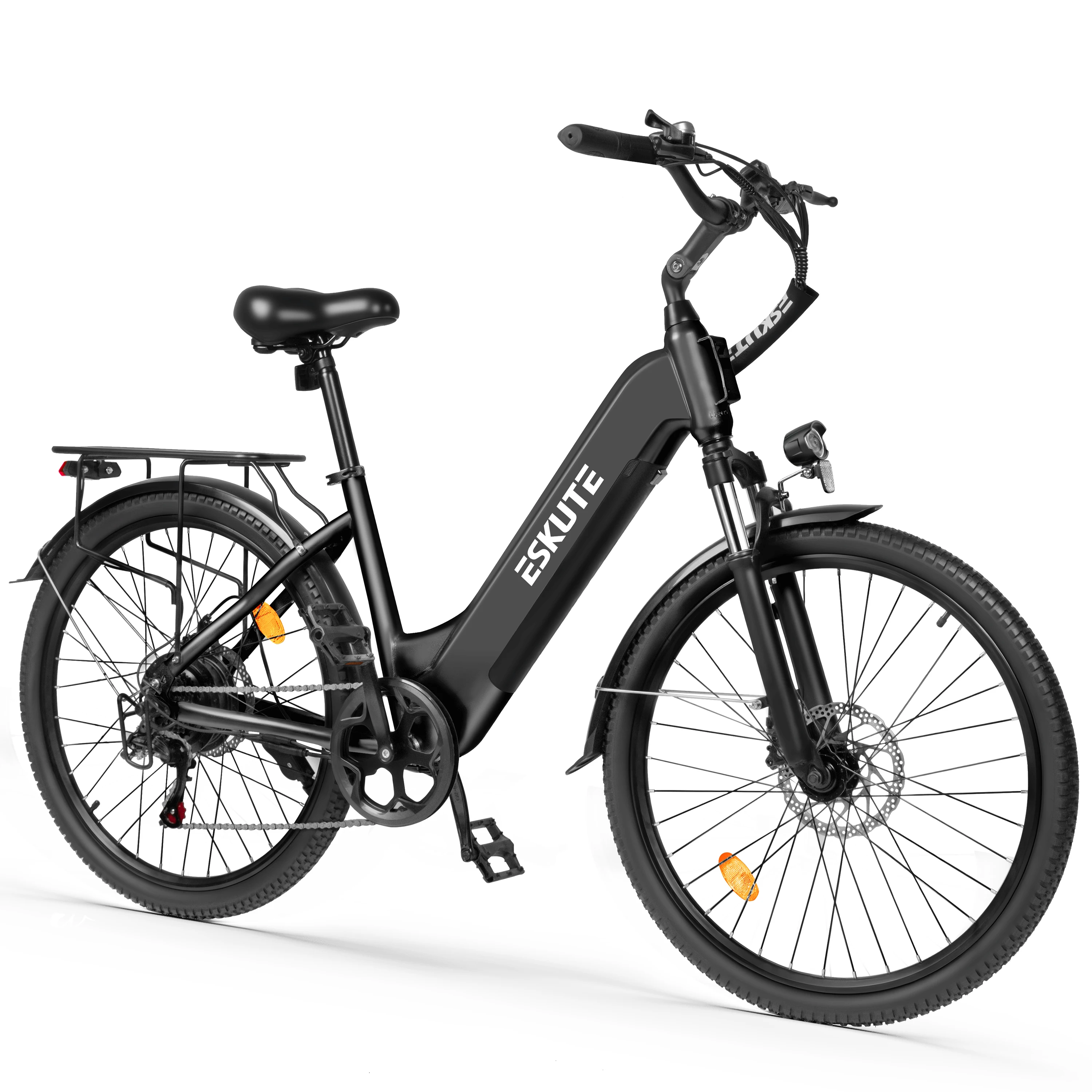 ESKUTE C202 elektrische fiets voor volwassenen, 250W vermogen, 48V 17,5Ah, actieradius 50-80 km, elektrische fiets voor alle soorten terrein.