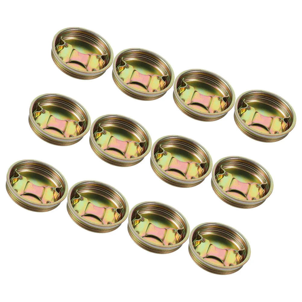 

12Pcs Drum Bung Caps Iron Spiral Seal Cover for Oil Barrels Tight Fit Industrial Grade Drum Closure Replacement