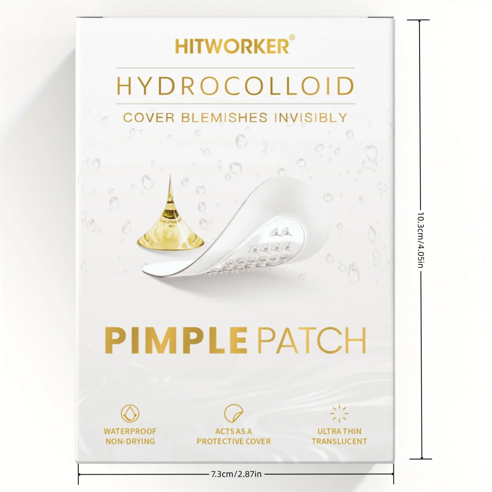 375 peças/caixa de remendos transparentes de hidrogel para acne, sem álcool, adesivos suaves e não irritantes para absorção de acne