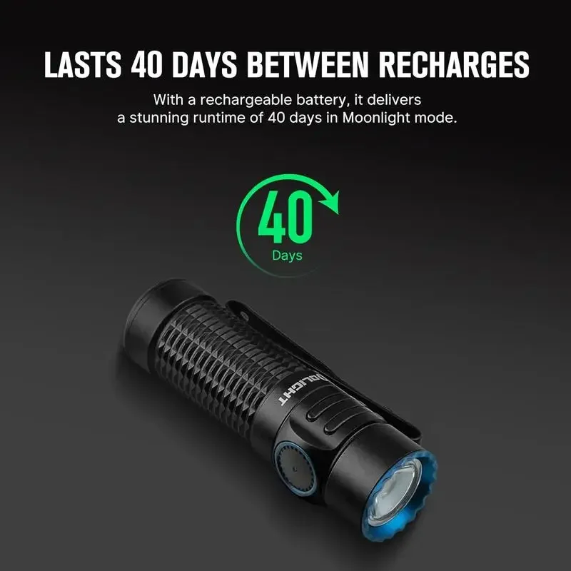 OLIGHT Warrior Nano Flashlight, 1200 Lumens Rechargeable LED Light with MCC Charger, Dual Switches EDC Flashlight for outdoor