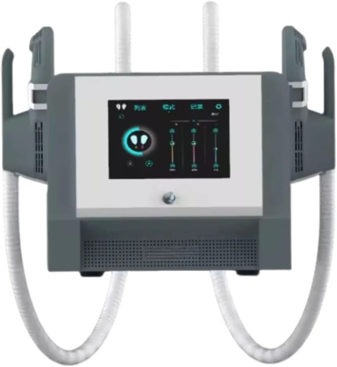 2025 مقبض مزدوج تحفيز العضلات محدد شكل الجسم الكهرومغناطيسي تكييف الجلد جهاز فقدان الوزن