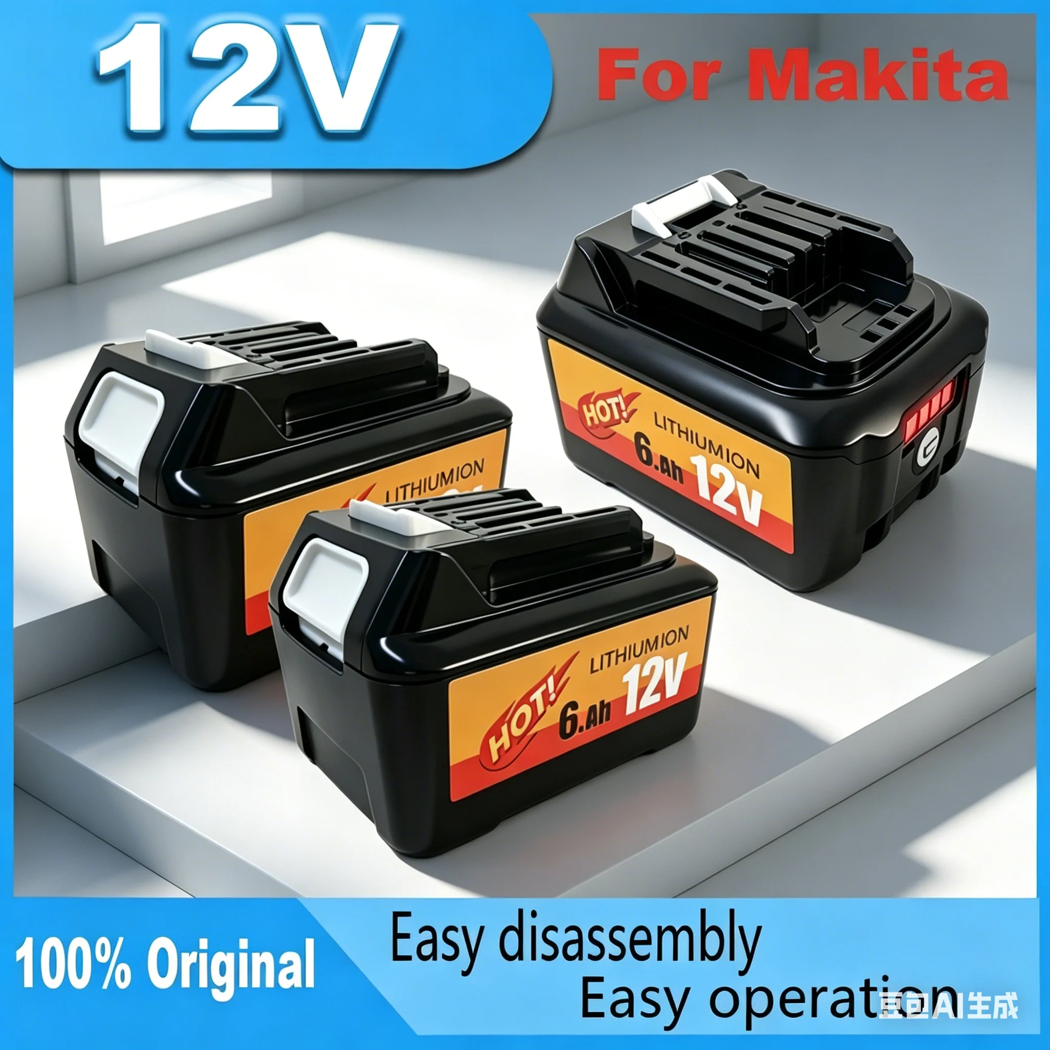 

Аккумулятор Li-Ion 10.8V 12V 6A для Makita CXT 6.0Ah (замена BL1040, BL1040B, BL1015, BL1020B, BL1020, BL1016)