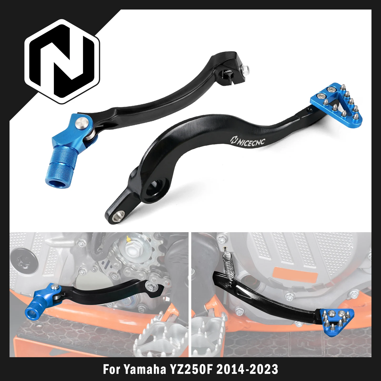 

NICECNC For Yamaha YZ250F 2014-2023 YZ250FX 2016-2023 2022 WR250F 2020-2023 YZF WRF 250 Forged Brake Pedal Lever Shift Lever