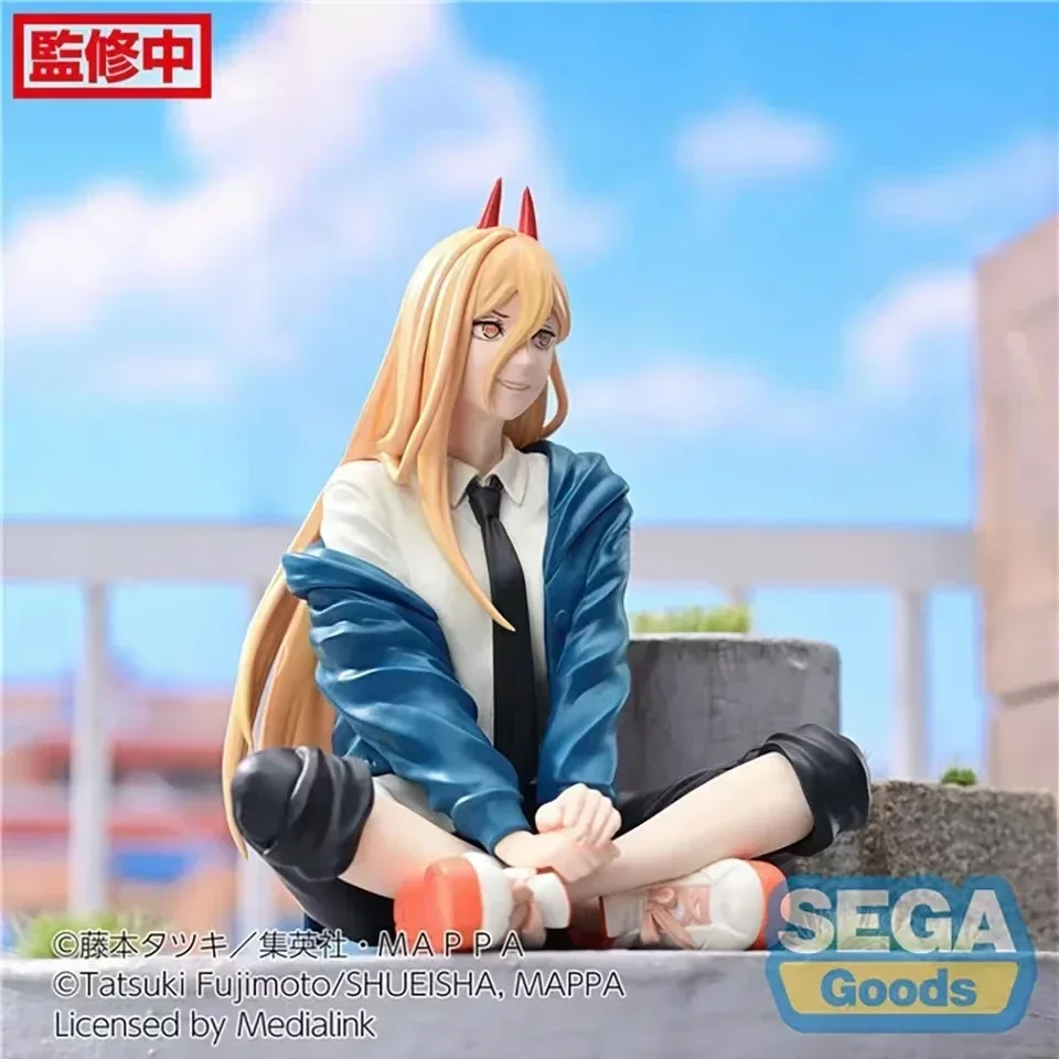 

Original Genuine Model SEGA Chainsaw Man 15cm Power Noodle Stopper Sitting Position Action Figures Toys Japan Anime Toys Gifts